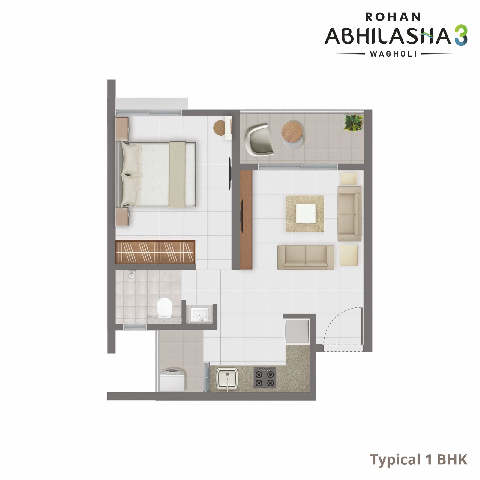 Ab3 - 1 BHK